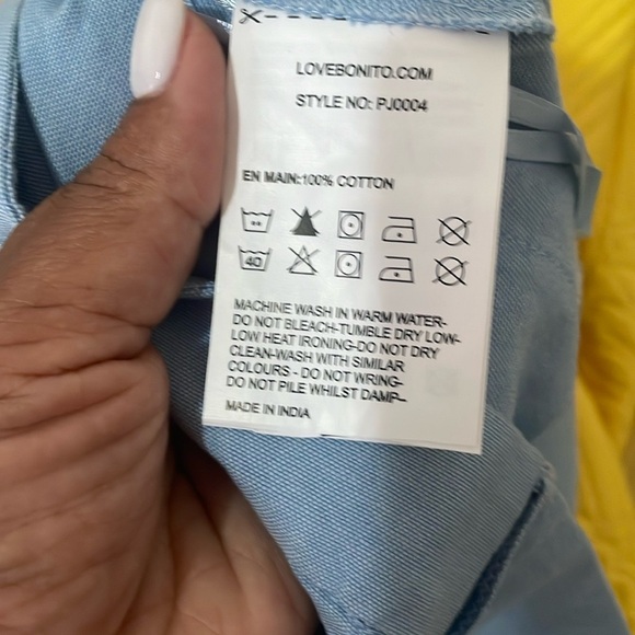 Love Bonito Women's Light Blue Wide-Leg Pants - Picture 3 of 15